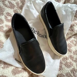 UGG Slip on Leather Platform Sneakers